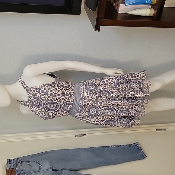 CITY TRIANGLES Coquette Sleeveless Halter Lace Fit & Flare Above Knee Dress - Picture 2 of 10